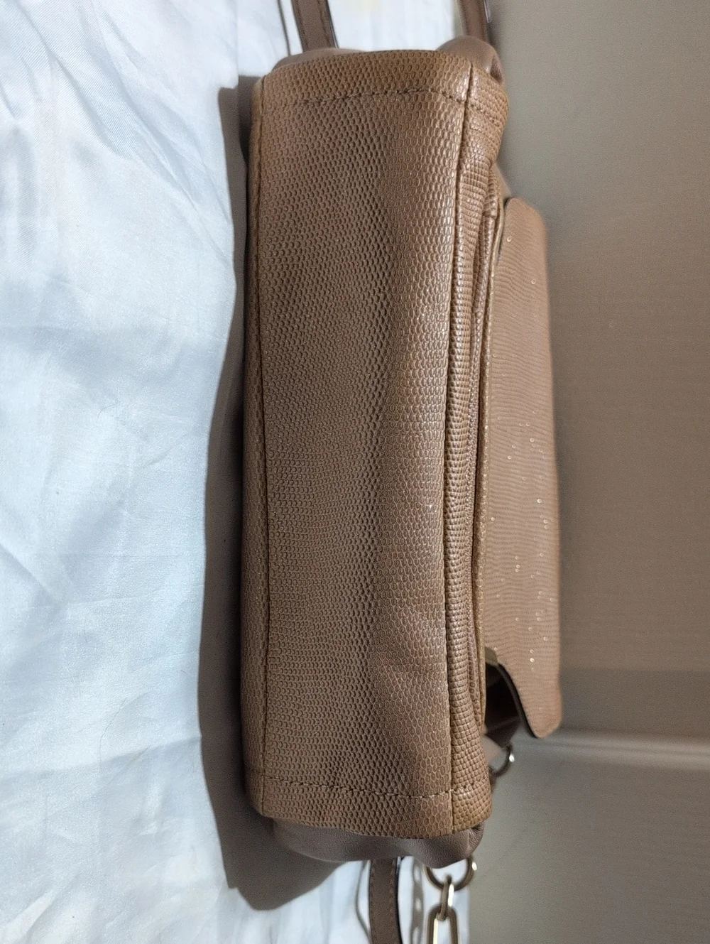 Coach Beige Leather Turnlock Satchel Shoulder Handbag